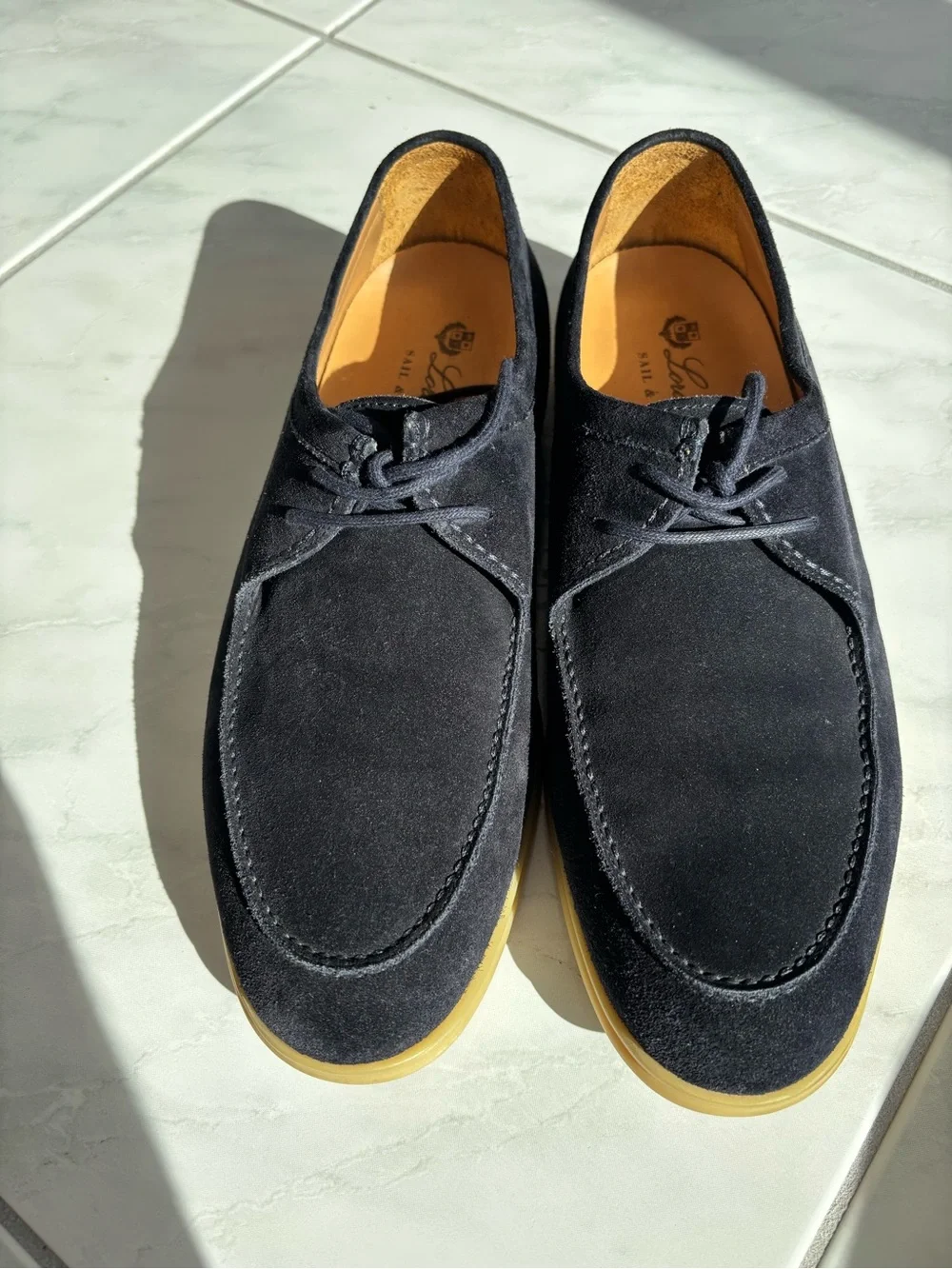 Loro Piana Navy Suede loafers